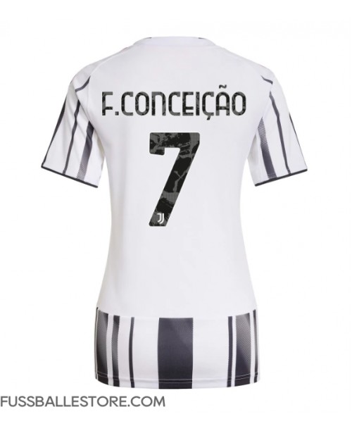 Günstige Juventus Francisco Conceicao #7 Heimtrikot Damen 2025-26 Kurzarm Günstige Juventus Francisco Conceicao #7 Heimtrikot Damen 2025-26 Kurzarm